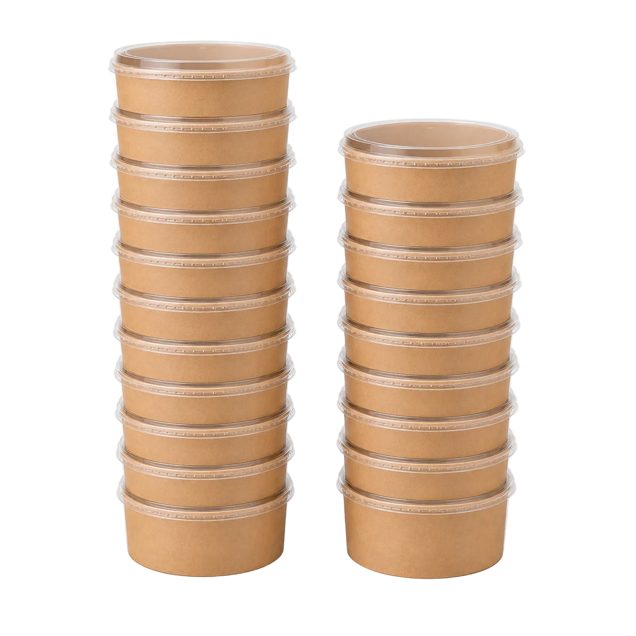 1000ml Kraft Paper Soup and Pasta Bowl,PET Lid