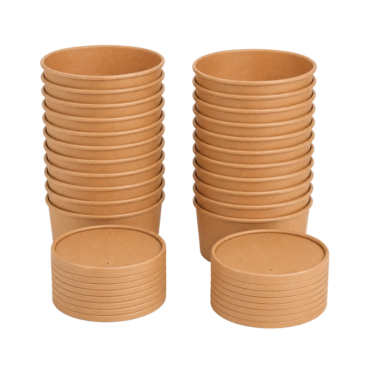 1000ml Kraft Paper Soup and Pasta Bowl,Biodegradable Lid