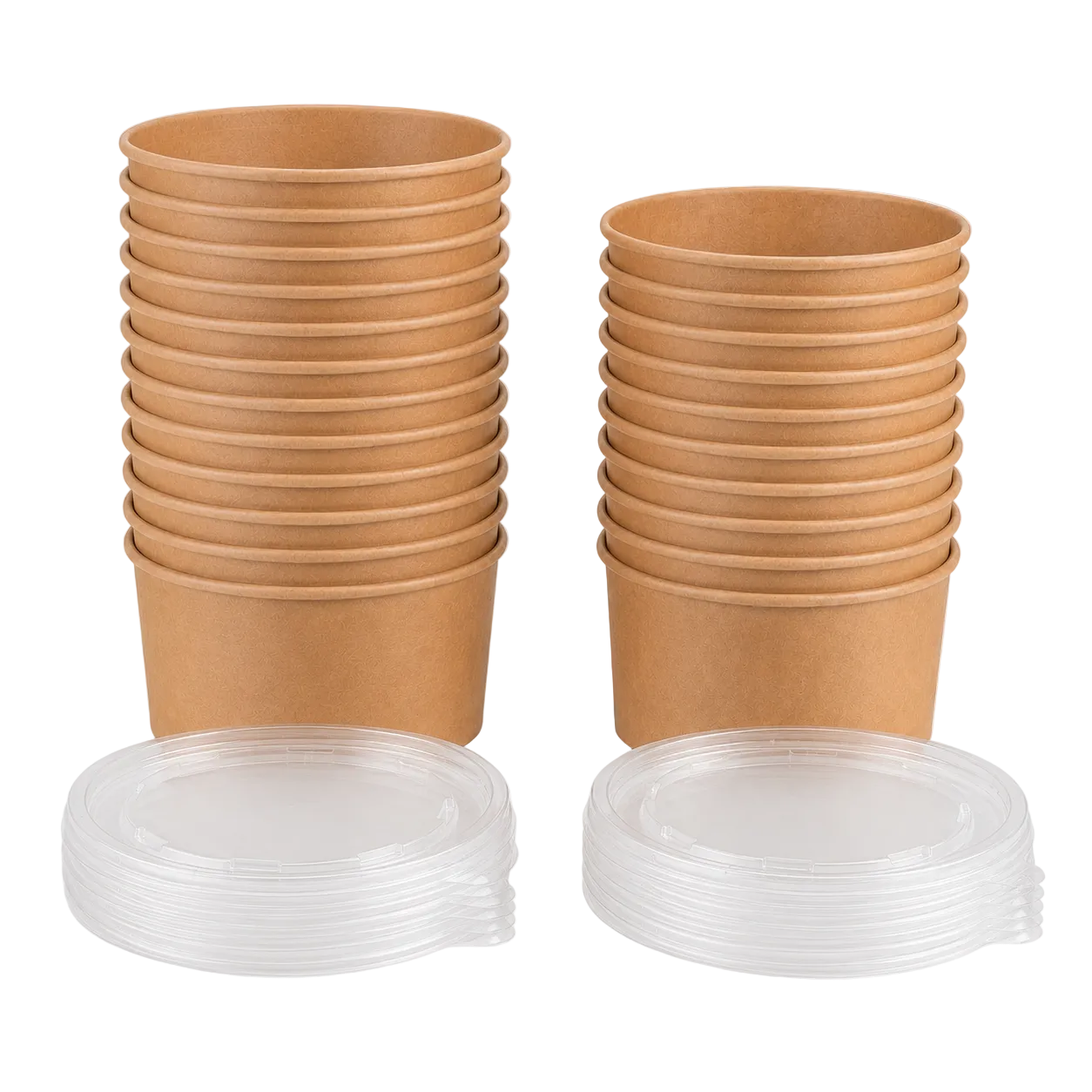 1300ml Kraft Paper Soup and Pasta Bowl,PP Lid