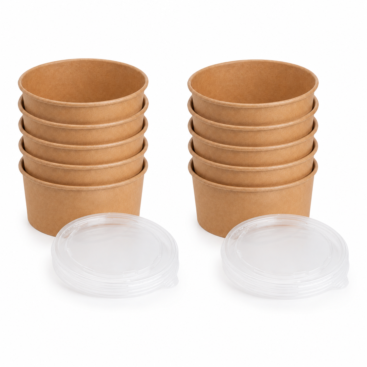750ml Kraft Paper Soup and Pasta Bowl,PP Lid