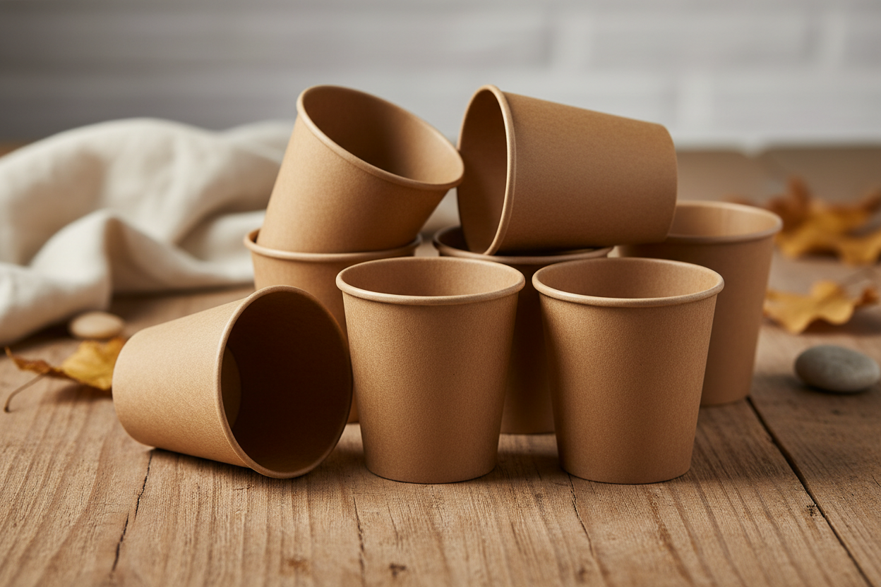 KRAFT SINGLE WALL PAPER CUPS 4 oz