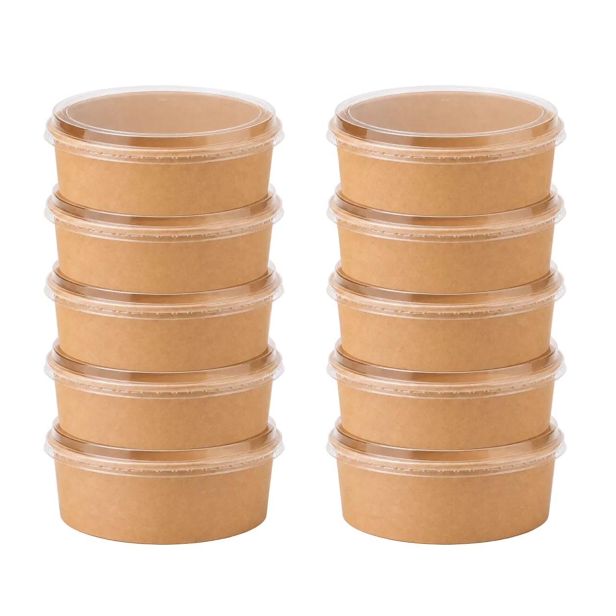 1000ml Kraft Paper Soup and Pasta Bowl,PET Lid