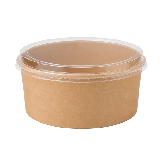 1000ml Kraft Paper Soup and Pasta Bowl,PET Lid