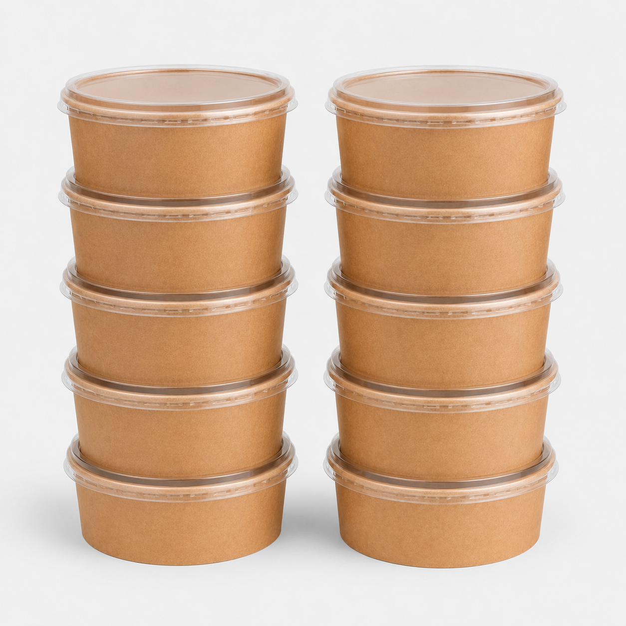 1300ml Kraft Paper Soup and Pasta Bowl,PET Lid