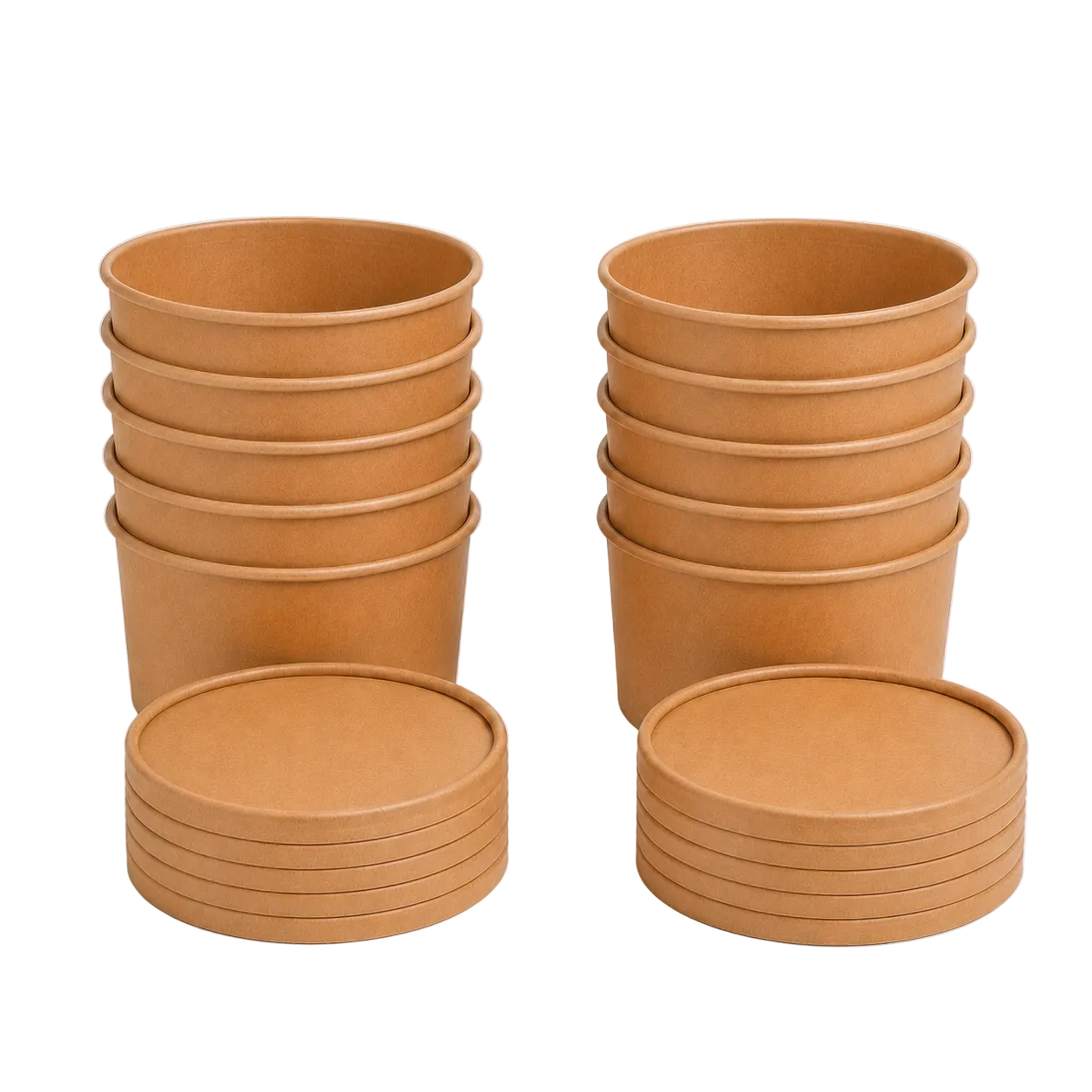 1300ml Kraft Paper Soup and Pasta Bowl,Biodegradable Lid