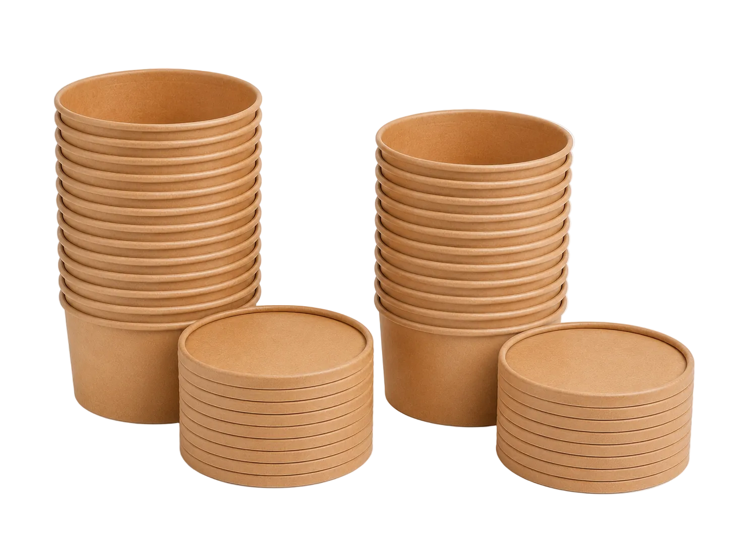 1300ml Kraft Paper Soup and Pasta Bowl,Biodegradable Lid
