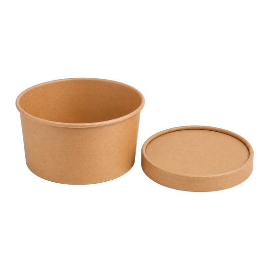 1300ml Kraft Paper Soup and Pasta Bowl,Biodegradable Lid