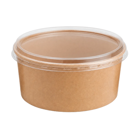 1300ml Kraft Paper Soup and Pasta Bowl,PET Lid