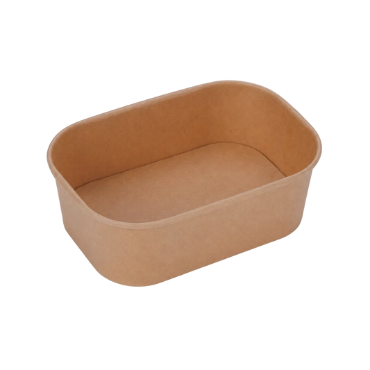 650ml Kraft Rectangle Container Bowl