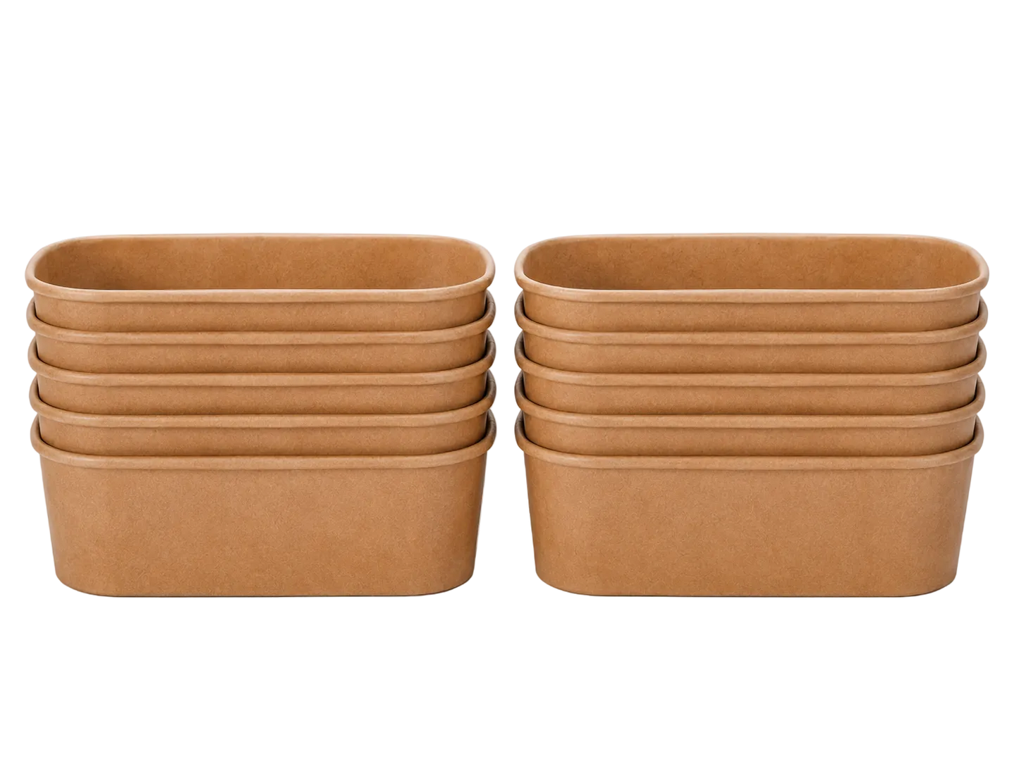 650ml Kraft Rectangle Container Bowl