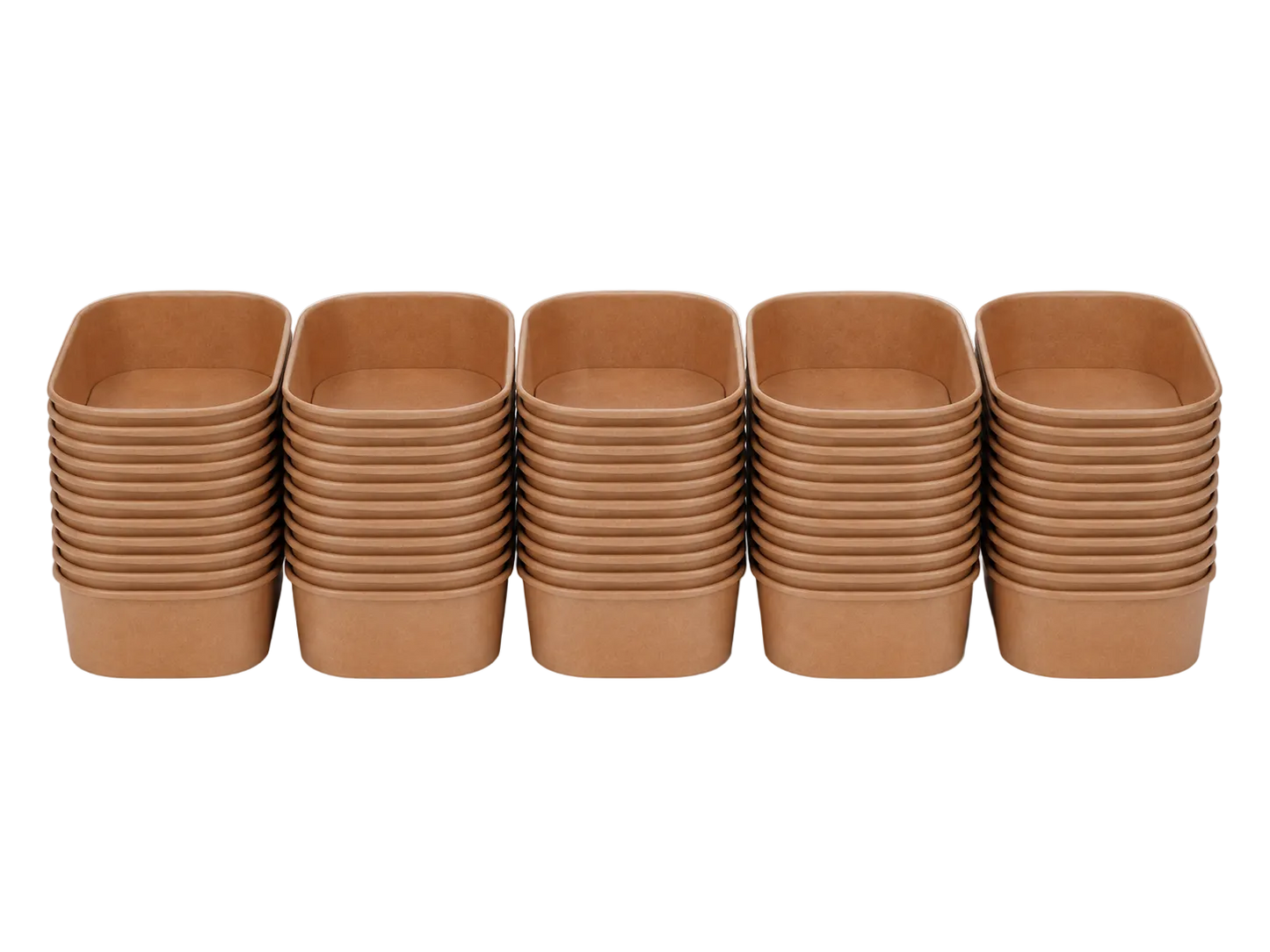 650ml Kraft Rectangle Container Bowl
