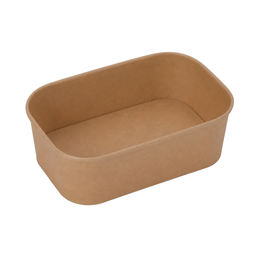750ml Kraft Rectangle Container Bowl