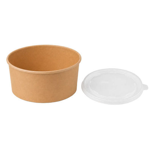 1000ml Kraft Paper Soup and Pasta Bowl,PP Lid