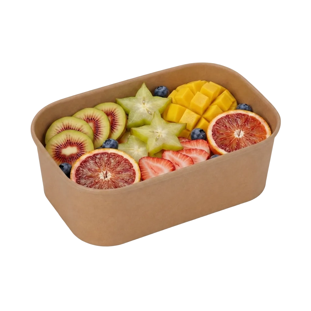 Kraft Rectangle Container Bowl 750ml