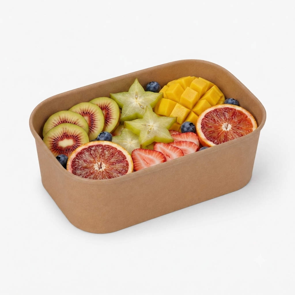 Kraft Rectangle Container Bowl 500ml