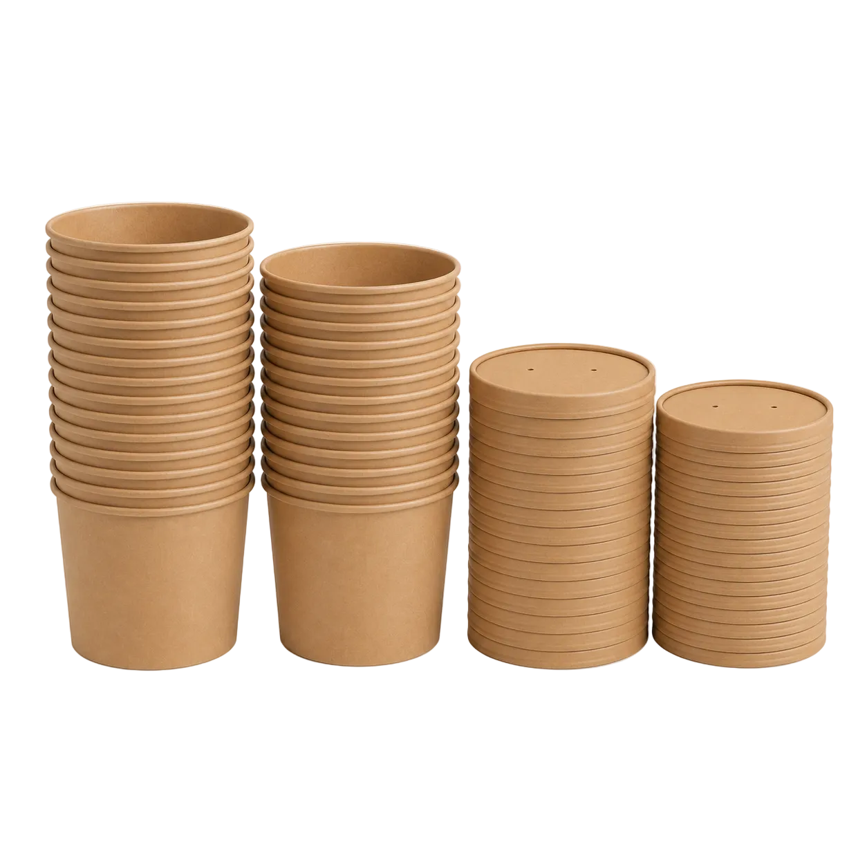 32 oz Kraft Soup Bowls with Lids