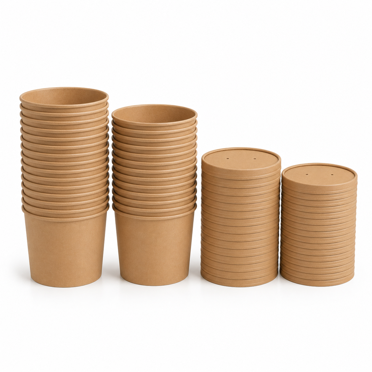 12 oz Kraft Soup Bowls with Lids