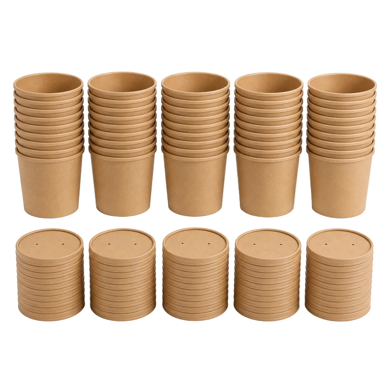 16 oz Kraft Soup Bowls with Lids