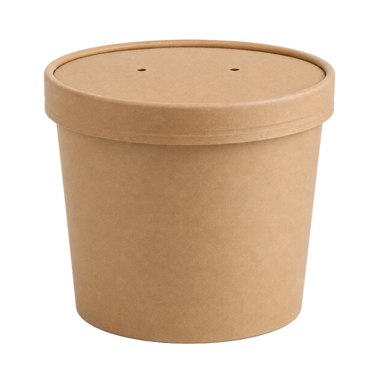 16 oz Kraft Soup Bowls with Lids