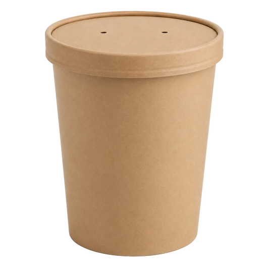 32 oz Kraft Soup Bowls with Lids