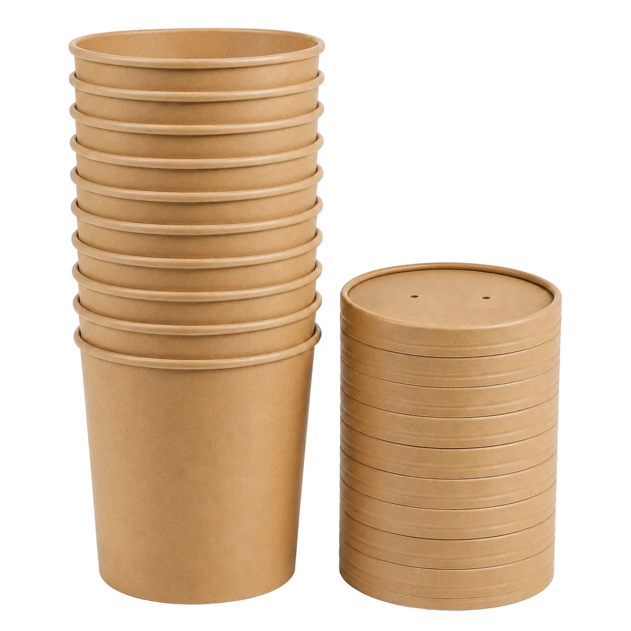 16 oz Kraft Soup Bowls with Lids