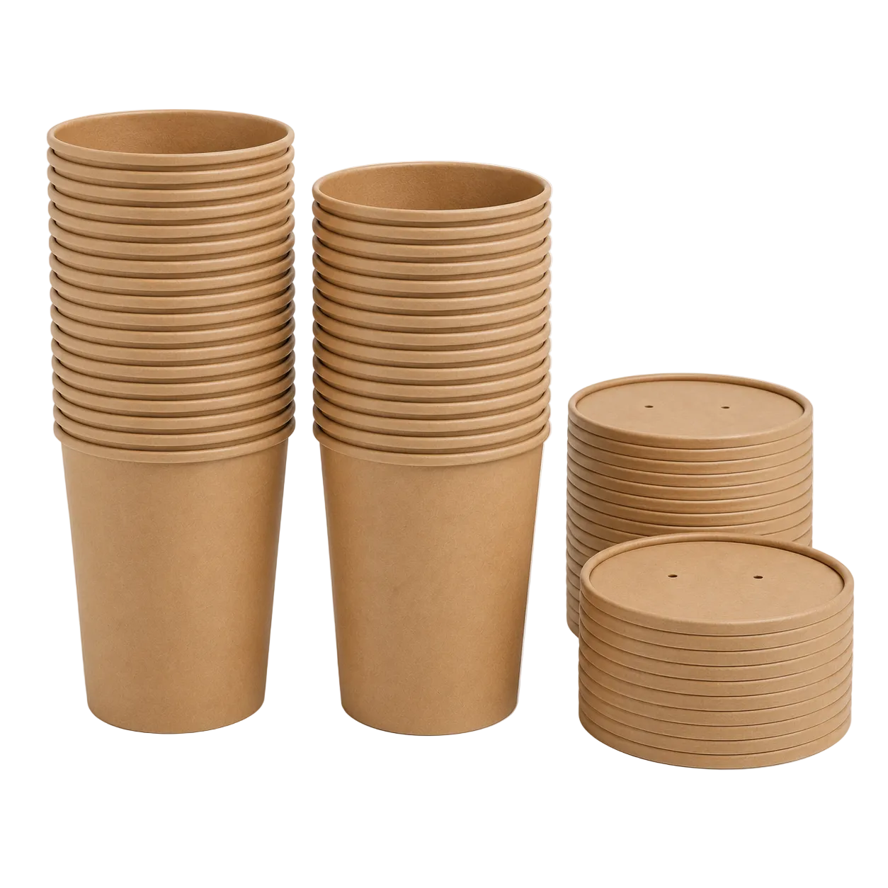 32 oz Kraft Soup Bowls with Lids