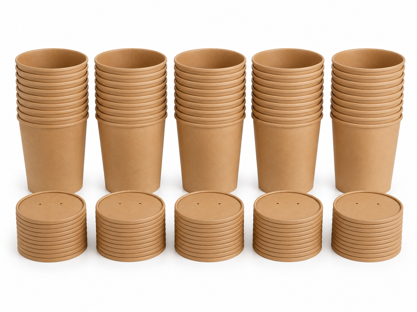 8 oz Kraft Soup Bowls with Lids
