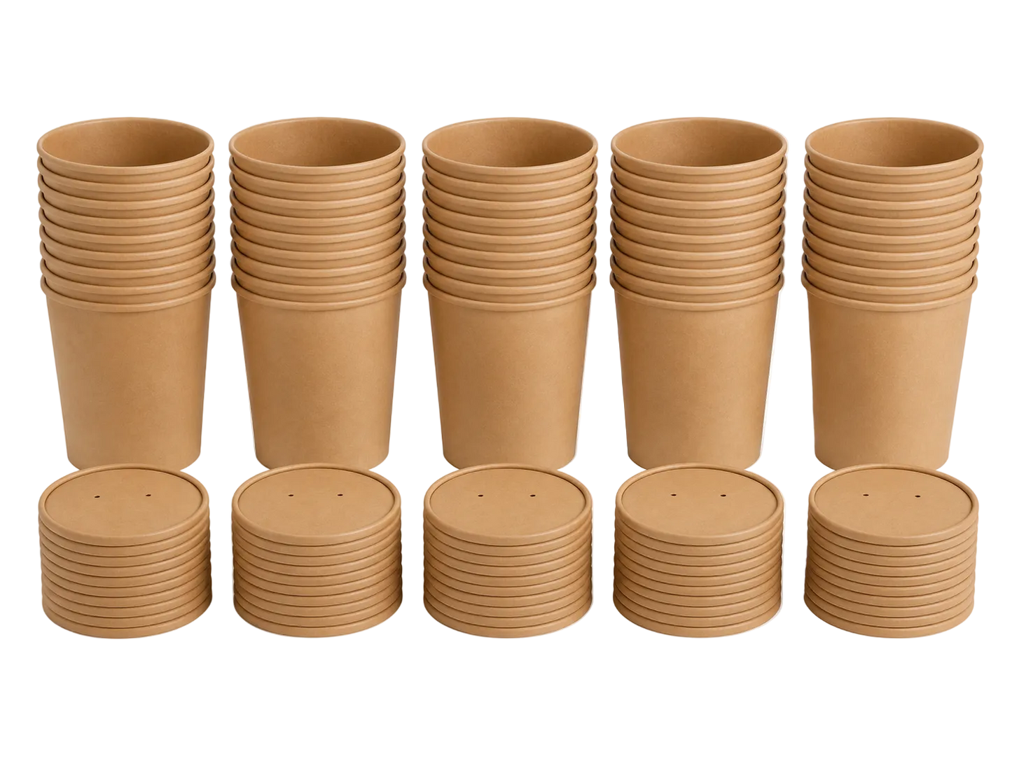 32 oz Kraft Soup Bowls with Lids