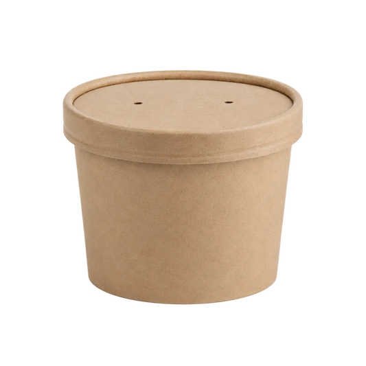8 oz Kraft Soup Bowls with Lids