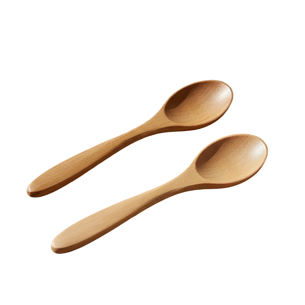 Wooden Dessert Spoon- Wrapped