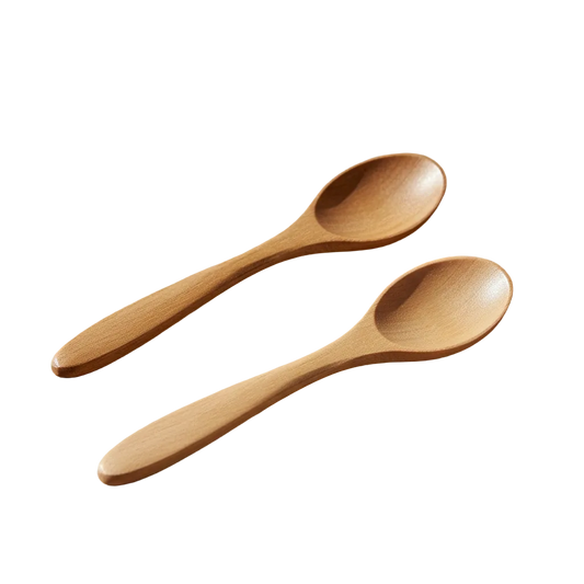Wooden Dessert Spoon- Wrapped